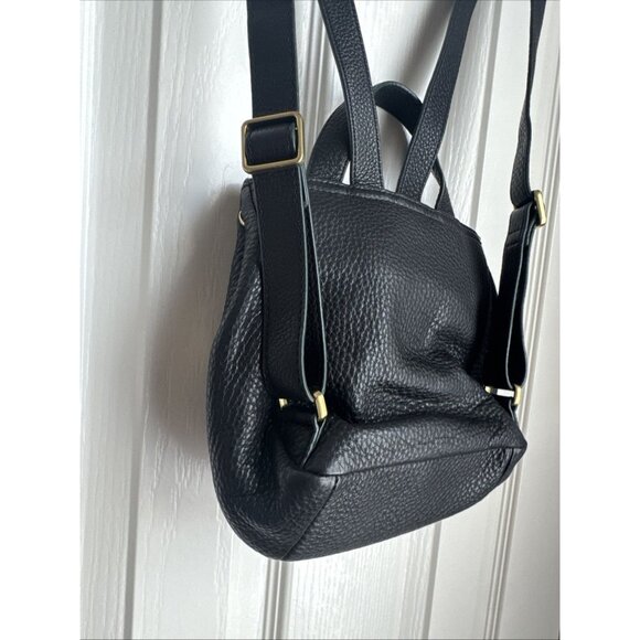Fossil Purse Bag Backpack Black Small Leather Compact Design - Picture 7 of 11